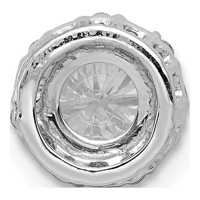 14K White Gold 1/10 ct tw Diamond Halo Slide Pendant – view 3
