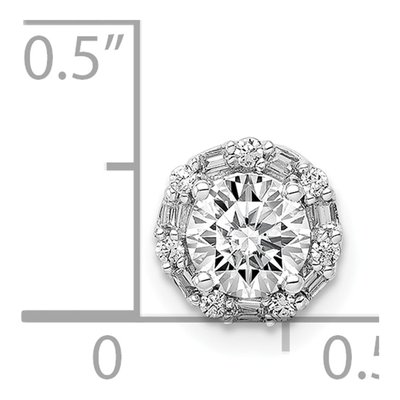 14K White Gold 1/10 ct tw Diamond Halo Slide Pendant – view 4