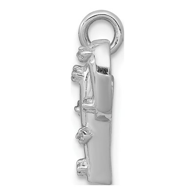 14K White Gold Diamond Cactus Pendant – view 3