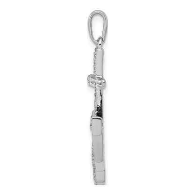 14K White Gold 1/4 ct tw Diamond Anchor Pendant – view 3