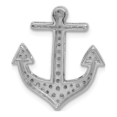 14K White Gold 1/4 ct tw Diamond Anchor Slide Pendant – view 4