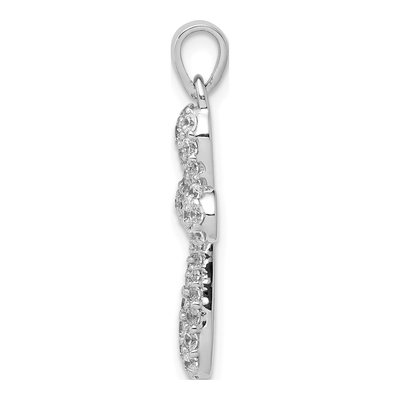 14K White Gold 5/8 ct tw Diamond Cross Pendant – view 2