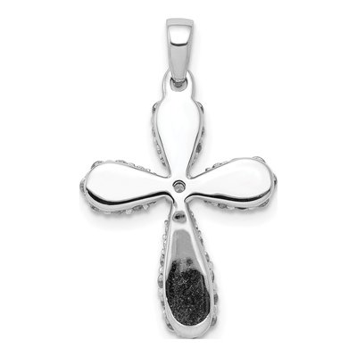 14K White Gold 5/8 ct tw Diamond Cross Pendant – view 3