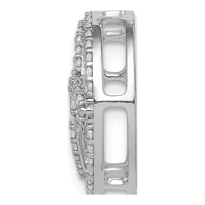 14K White Gold 1/3 ct tw Diamond Celtic Circle Slide Pendant – view 3