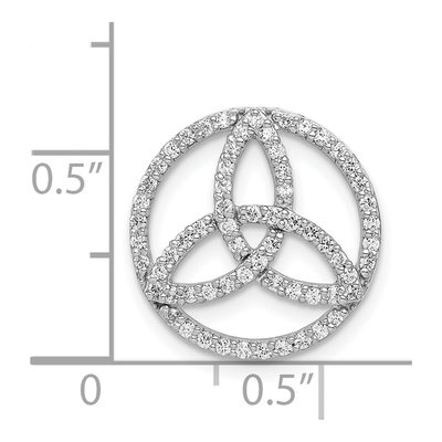 14K White Gold 1/3 ct tw Diamond Celtic Circle Slide Pendant – view 5