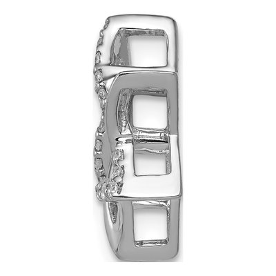 14K White Gold 1/8 ct tw Diamond Star of David Slide Pendant – view 3