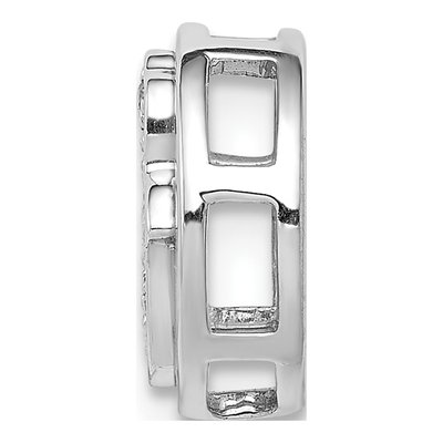 14K White Gold 1/10 ct tw Diamond Hamsa Slide Pendant – view 3