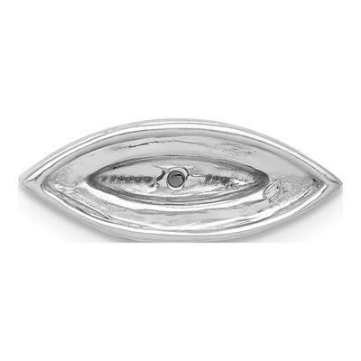 14K White Gold 0.11 ct tw Sapphire & Diamond Evil Eye Slide Pendant – view 3