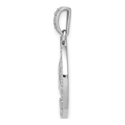 14K White Gold 1/6 ct tw Diamond Allah Pendant – view 3