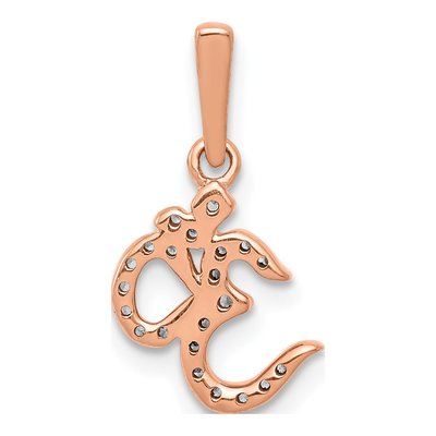 14K Rose Gold 1/10 ct tw Diamond Om Symbol Pendant – view 4