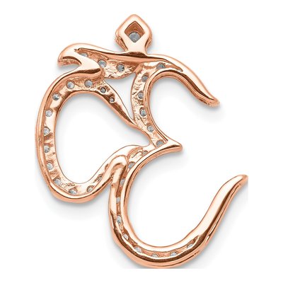 14K Rose Gold 1/3 ct tw Diamond Om Symbol Slide Pendant – view 3