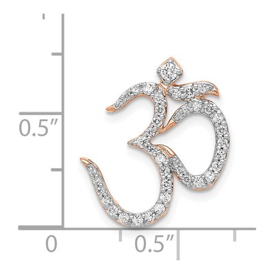 14K Rose Gold 1/3 ct tw Diamond Om Symbol Slide Pendant – view 4