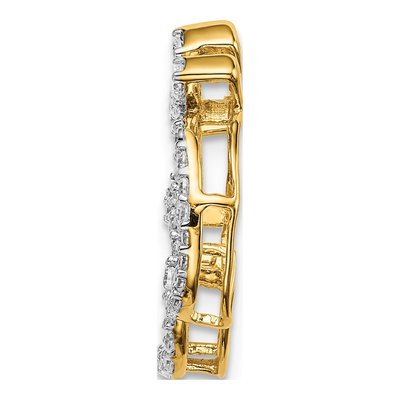 14K Yellow Gold 3/8 ct tw Diamond Om Symbol Slide Pendant – view 3