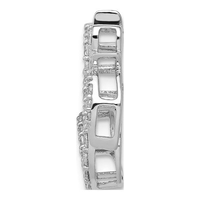 14K White Gold 3/8 ct tw Diamond Om Symbol Slide Pendant – view 3