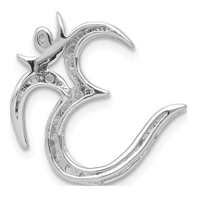 14K White Gold 3/8 ct tw Diamond Om Symbol Slide Pendant – view 4