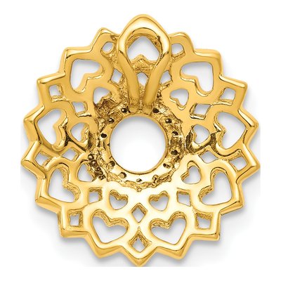14K Yellow Gold 1/20 ct tw Diamond Crown Chakra Slide Pendant – view 3