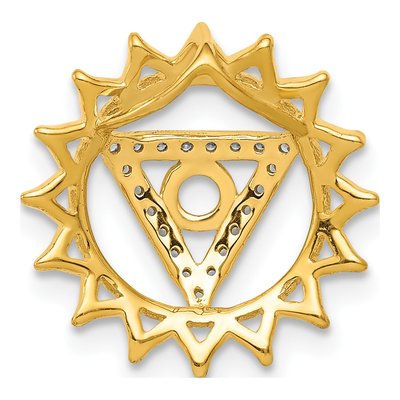 14K Yellow Gold 1/10 ct tw Diamond Throat Chakra Slide Pendant – view 4