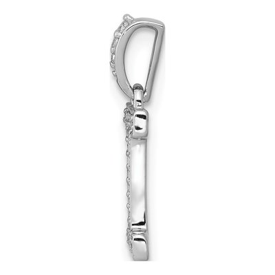 14K White Gold 1/8 ct tw Diamond Gemini Zodiac Pendant – view 3