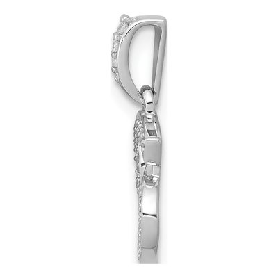 14K White Gold 1/8 ct tw Diamond Cancer Zodiac Pendant – view 3