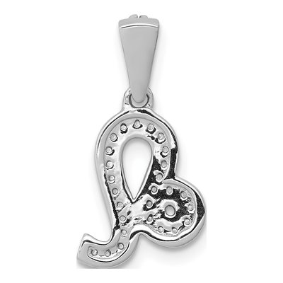 14K White Gold 1/8 ct tw Diamond Leo Zodiac Pendant – view 4