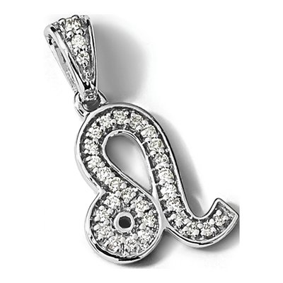 14K White Gold 1/8 ct tw Diamond Leo Zodiac Pendant – view 6