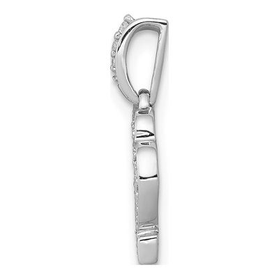 14K White Gold 1/8 ct tw Diamond Virgo Zodiac Pendant – view 2