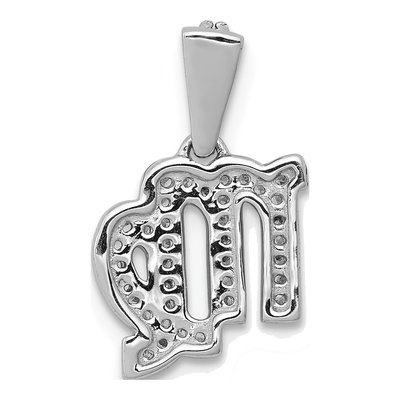 14K White Gold 1/8 ct tw Diamond Virgo Zodiac Pendant – view 3