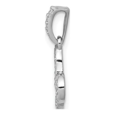 14K White Gold 1/10 ct tw Diamond Capricorn Zodiac Pendant – view 2