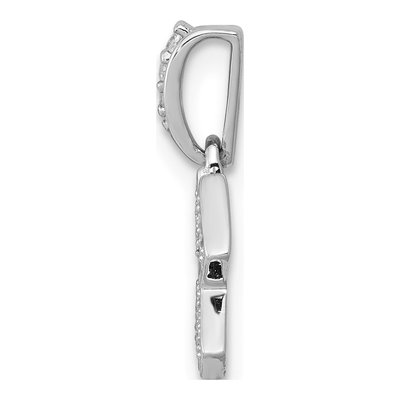 14K White Gold 0.11 ct tw Diamond Aquarius Zodiac Pendant – view 3