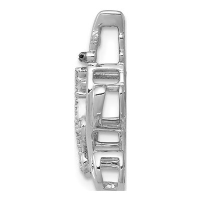 14K White Gold 1/15 ct tw Diamond Cats Slide Pendant – view 2