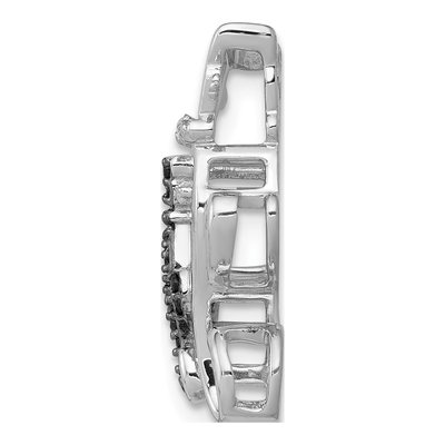 14K White Gold 1/15 ct tw Diamond Cats Slide Pendant – view 3