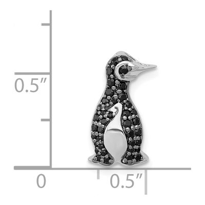 14K White Gold 1/5 ct tw Diamond Penguin Slide Pendant – view 5