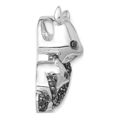 14K White Gold 3/8 ct tw Diamond Panda Slide Pendant – view 2