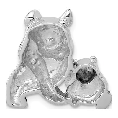 14K White Gold 3/8 ct tw Diamond Panda Slide Pendant – view 3