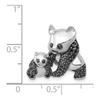 14K White Gold 3/8 ct tw Diamond Panda Slide Pendant – view 4