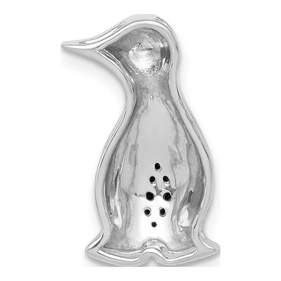 14K White Gold Diamond Penguin Charm – view 4