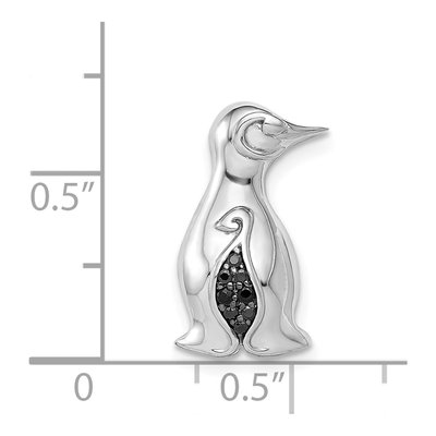 14K White Gold Diamond Penguin Charm – view 5