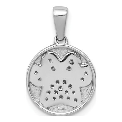 14K White Gold 1/10 ct tw Diamond Paw Print Pendant – view 4