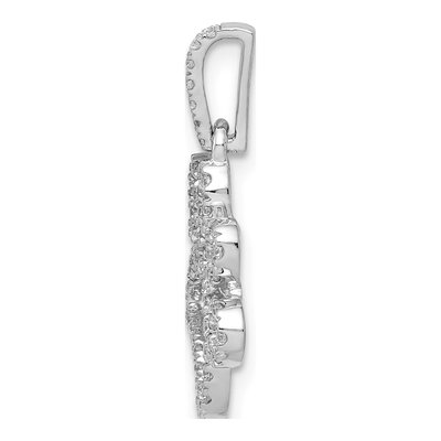 14K White Gold 1/4 ct tw Diamond Paw Print Pendant – view 3