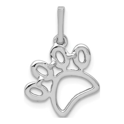 14K White Gold 1/4 ct tw Diamond Paw Print Pendant – view 4