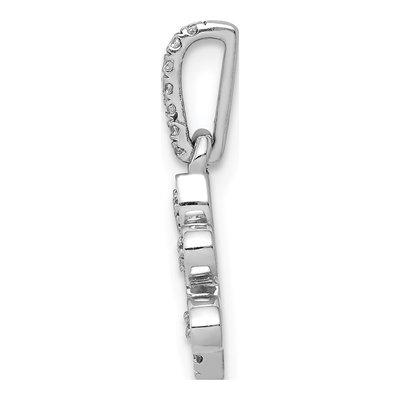 14K White Gold 1/10 ct tw Diamond Paw Print Pendant – view 3