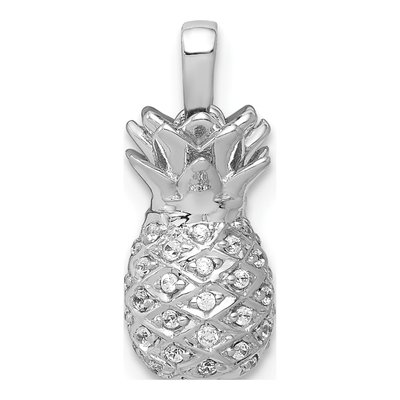 14K White Gold 1/6 ct tw Diamond Pineapple Pendant – view 3