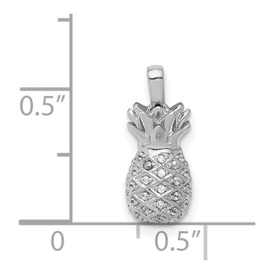 14K White Gold 1/6 ct tw Diamond Pineapple Pendant – view 4