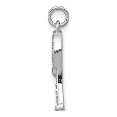 14K White Gold 0.09 ct tw Diamond Racquet Ball Pendant – view 3