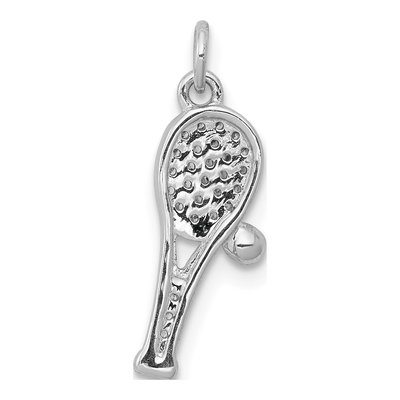 14K White Gold 0.09 ct tw Diamond Racquet Ball Pendant – view 4