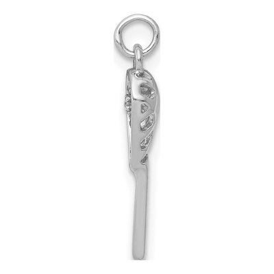 14K White Gold Diamond Lacrosse Stick Pendant – view 2