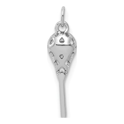 14K White Gold Diamond Lacrosse Stick Pendant – view 3