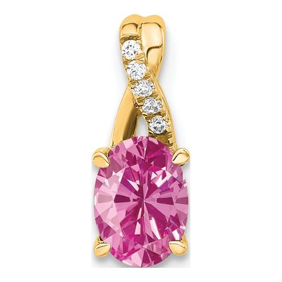 14K Yellow Gold Diamond Pendant