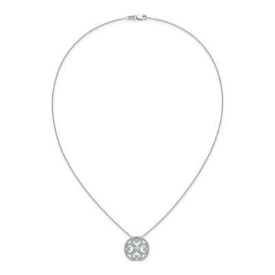 14K White Gold 1/2 ct tw Diamond Hearts Pendant Necklace – view 4