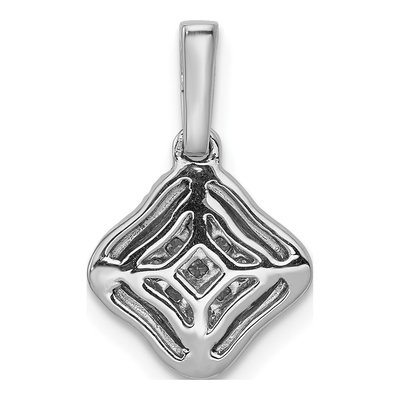10K White Gold 1/4 ct tw Diamond Cluster Pendant – view 3